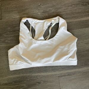White Fabletics 3x Sports Bra